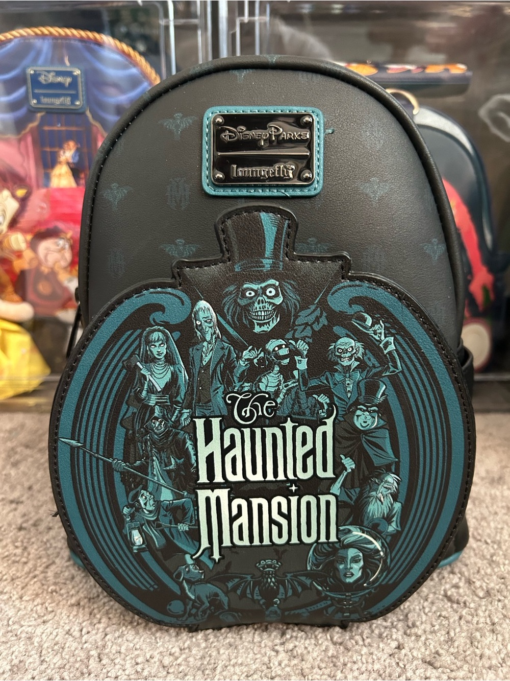 Disney Parks Haunted Mansion Glow in the Dark Loungefly Backpack